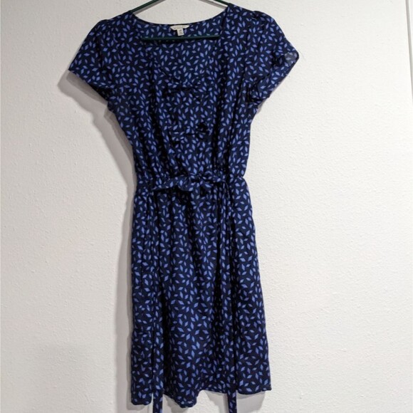 I Love H81 Sheer Blue Mini Dress with Attached Belt, Women's Small Petite - Picture 1 of 9